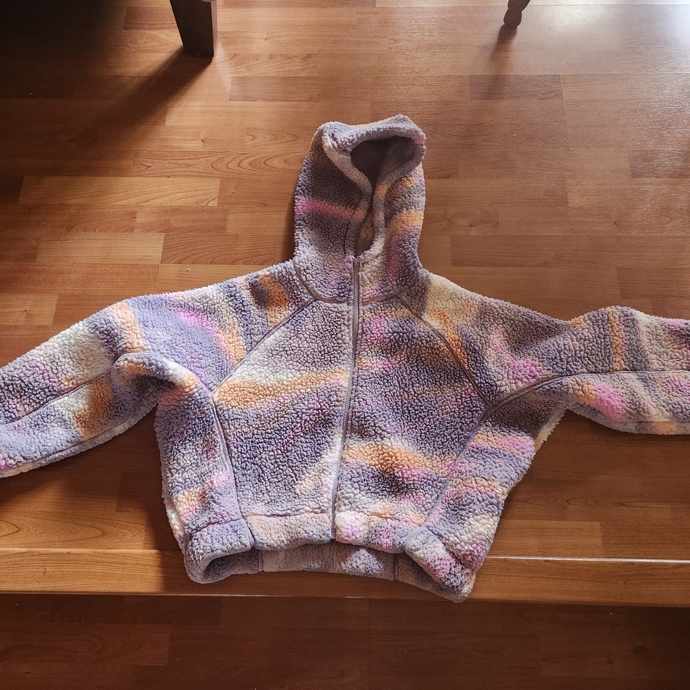 Wild Fable Plush Sherpa Hoodie Jacket - Lavender Multi